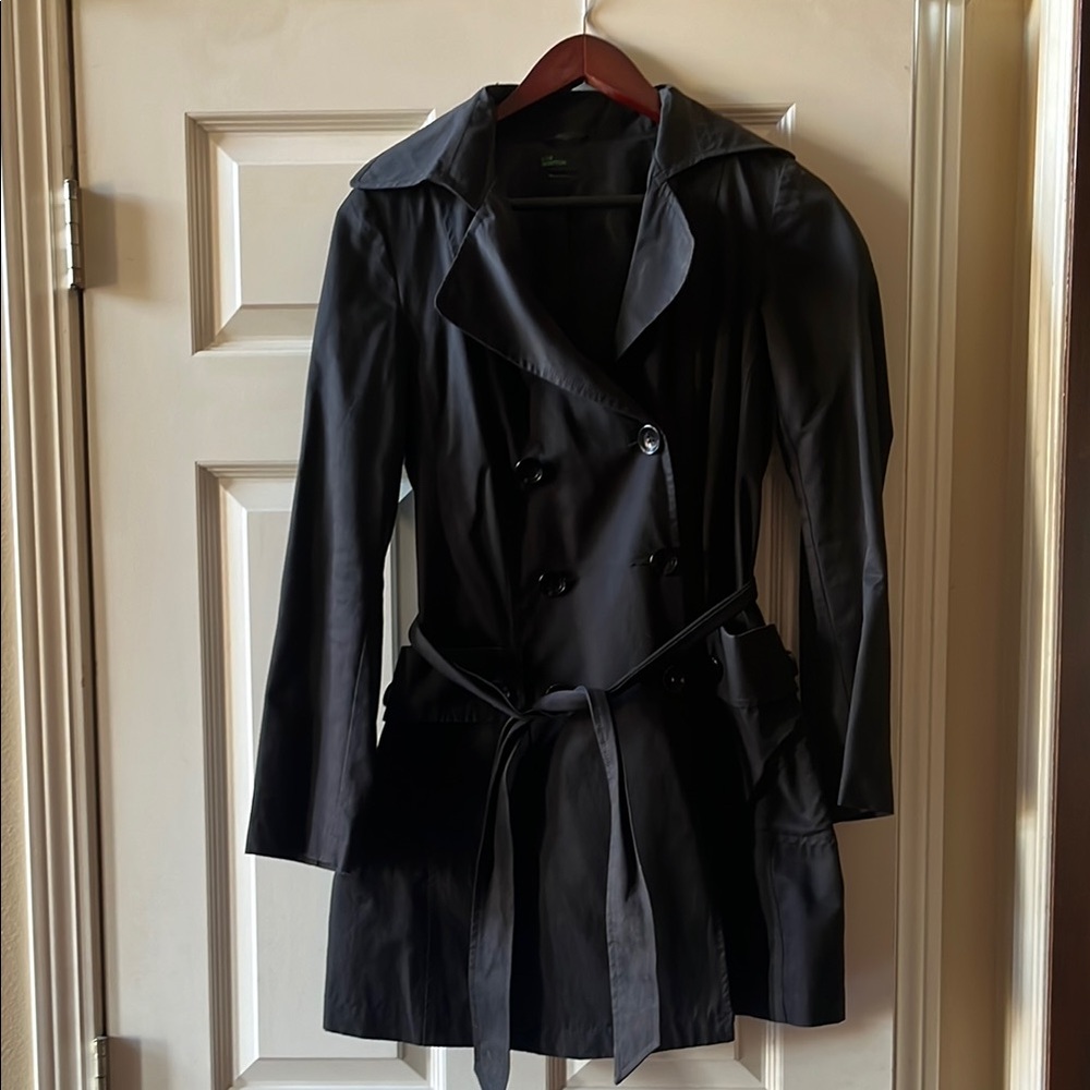 Elegant Black Women's Trench Coat